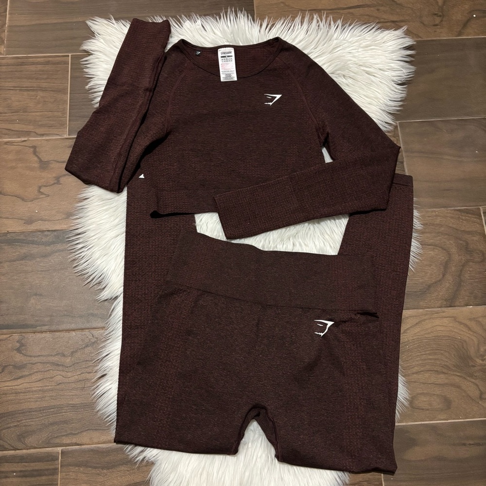 Gymshark Vital Seamless Long Sleeve Crop Top and Leggings Set